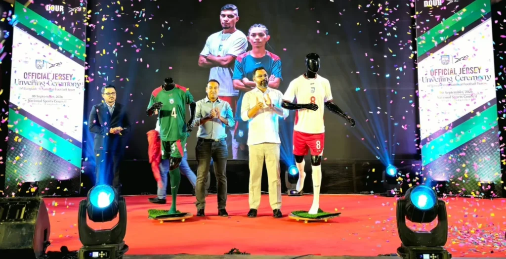 আসিয়ান কাপ ও সাফ চ্যাম্পিয়নশিপের জন্য বাংলাদেশ ফুটবল দলের নতুন জার্সি উন্মোচন