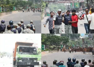 মিরপুরে উচ্ছেদ অভিযানে হকারদের হামলা, ময়লার গাড়িতে আগুন