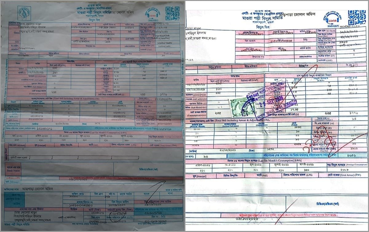 ২৩৫ ইউনিটের বিদ্যুৎ বিল ৫০০ কোটির বেশি