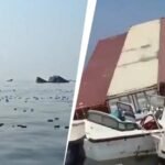 হরমুজে ডুবল জাহাজ: সাগরে ভাসছে আইফোন ও পারফিউম