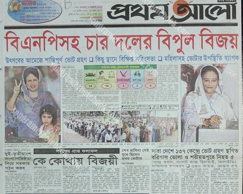 ২০০১ সালের নির্বাচনে বিএনপির বিশাল জয়: নেপথ্যের ঘটনাপ্রবাহ